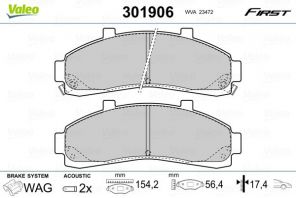 Valeo 301906 - Brzdové platničky -