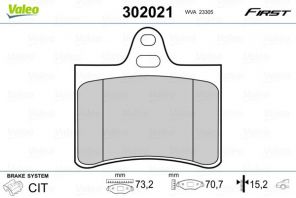 Valeo 302021 - Brzdové platničky -