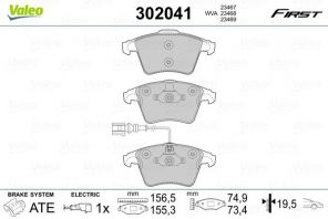 Valeo 302041 - Brzdové platničky -