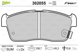 Valeo 302055 - Brzdové platničky -