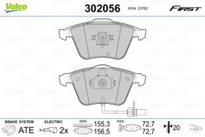 Valeo 302056 - Brzdové platničky -