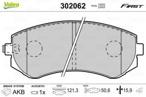 Valeo 302062 - Brzdové platničky -