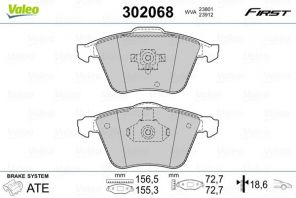 Valeo 302068 - Brzdové platničky -