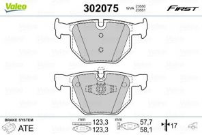 Valeo 302075 - Brzdové platničky -