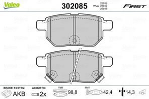 Valeo 302085 - Brzdové platničky -