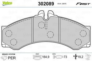 Valeo 302089 - Brzdové platničky -