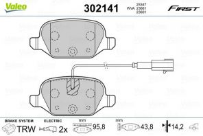 Valeo 302141 - Brzdové platničky -
