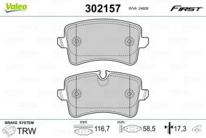 Valeo 302157 - Brzdové platničky -