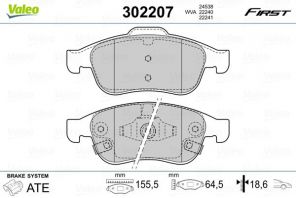 Valeo 302207 - Brzdové platničky -
