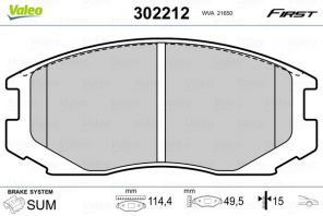 Valeo 302212 - Brzdové platničky -