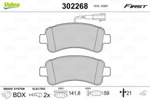 Valeo 302268 - Brzdové platničky -