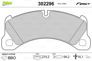 Valeo 302296 - Brzdové platničky -