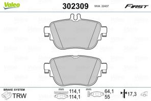 Valeo 302309 - Brzdové platničky -