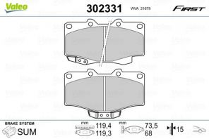Valeo 302331 - Brzdové platničky -