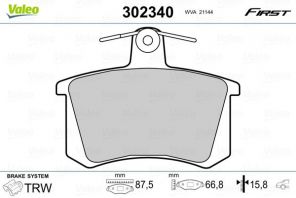 Valeo 302340 - Brzdové platničky -