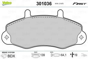 Valeo 301036 - Brzdové platničky -