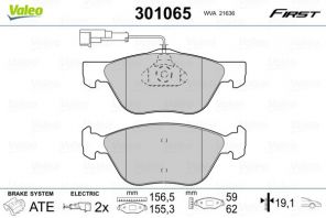 Valeo 301065 - Brzdové platničky -