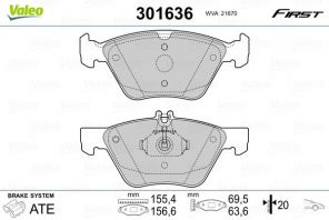 Valeo 301636 - Brzdové platničky -