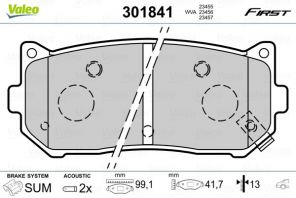 Valeo 301841 - Brzdové platničky -