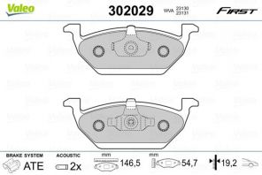 Valeo 302029 - Brzdové platničky -