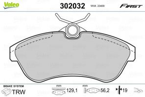 Valeo 302032 - Brzdové platničky -