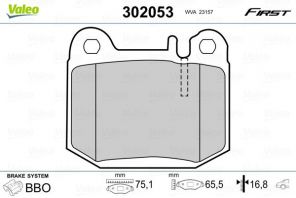 Valeo 302053 - Brzdové platničky -