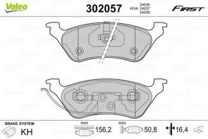 Valeo 302057 - Brzdové platničky -
