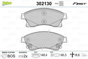 Valeo 302130 - Brzdové platničky -