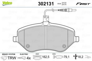 Valeo 302131 - Brzdové platničky -