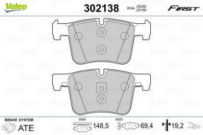 Valeo 302138 - Brzdové platničky -