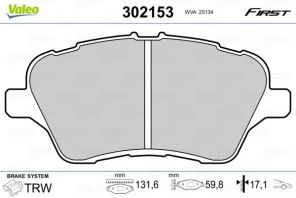 Valeo 302153 - Brzdové platničky -