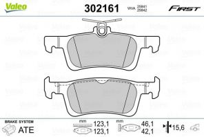 Valeo 302161 - Brzdové platničky -