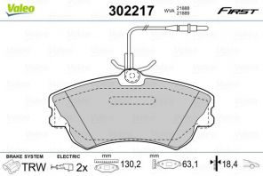 Valeo 302217 - Brzdové platničky -