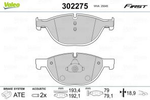 Valeo 302275 - Brzdové platničky -