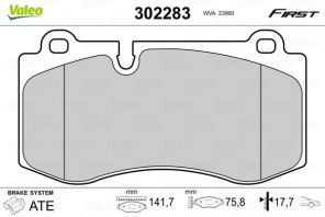 Valeo 302283 - Brzdové platničky -