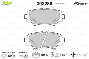 Valeo 302288 - Brzdové platničky -