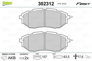 Valeo 302312 - Brzdové platničky -