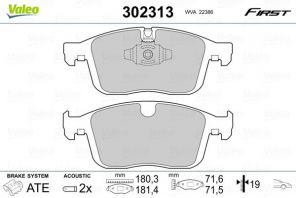 Valeo 302313 - Brzdové platničky -