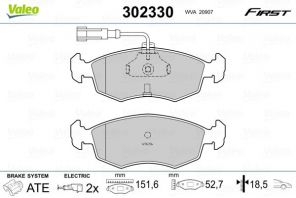 Valeo 302330 - Brzdové platničky -