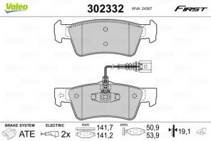 Valeo 302332 - Brzdové platničky -