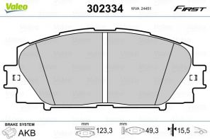 Valeo 302334 - Brzdové platničky -