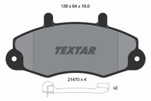 Textar 2147002 - Brzdové platničky -