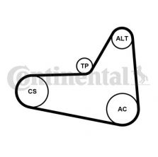 Contitech 6PK1054K1 - Sada klinového rebrovaného remeňa -