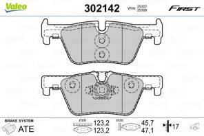 Valeo 302142 - Brzdové platničky -