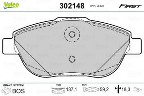 Valeo 302148 - Brzdové platničky -