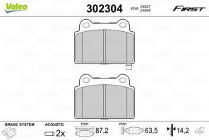 Valeo 302304 - Brzdové platničky -
