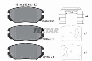 Textar 2239301 - Brzdové platničky -