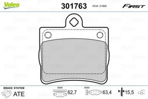 Valeo 301763 - Brzdové platničky -