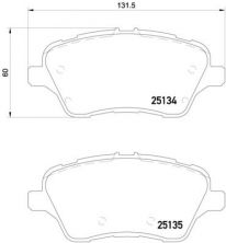 Brembo P 24 151X - Brzdové platničky -