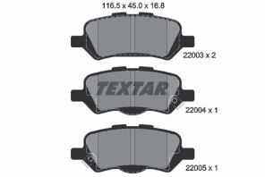 Textar 2200301 - Brzdové platničky -